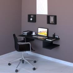 Mesa Suspensa Nichos Mdf Trabalho Home Office Computador Pc - Deliquad