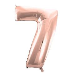 Balão Metalizado Número Rose Gold - 70cm - Extra Festas, 7