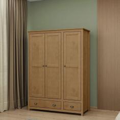 Guarda-roupa 3 Portas 2 Gavetas Topázio Freijó
