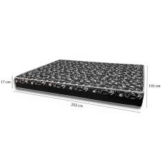 Cama Box Baú King 193 Tecido Sintético Marrom Com Colchão Belize Bello Box - D33 Preto 58x193x203