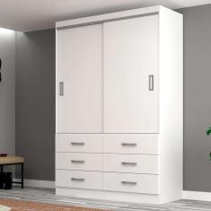 Guarda-Roupa Solteiro Veneza 2 pt 6 gv Branco