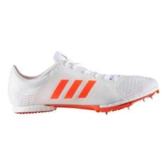 adidas Tênis unissex adulto Adizero Md Track, Branco/Infravermelho/Metálico/Prata, 10.5