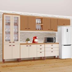 Cozinha Completa Modulada Tuboarte Ágata 100% MDF com 2 Balcões 11 Portas e 6 Gavetas