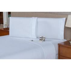 Lençol Casal 500 Fios 4 Peças 40cm Altura - Rafaloro, Branco