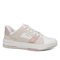 Tênis Pegada Feminino em Couro Branco 212603-02-Feminino