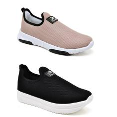 Kit 2 Pares Tenis Feminino Para Academia e Casual Novidade-Feminino