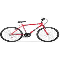 Bicicleta de Passeio Ultra Bikes Esporte Aro 26 Reforçada Freio V-Brake – 18 Marchas Vermelho Ferrari