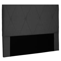 Cabeceira Estofada Cama Box Casal 140cm Suede Preto