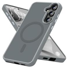 Yuetuuin Capa magnética de 2500 g para Samsung Galaxy S23 fina à prova de choque [proteção contra quedas de grau MIL e compatível com MagSafe] Capa de telefone com amortecedor traseiro de