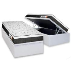 Cama Box Baú Solteiro: Colchão Ortopédico Plumatex Falcon Ultra Firme 
