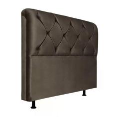 Cabeceira Casal 140Cm Barbara Suede Marrom Id Suede Marrom