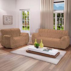 Kit Capa Para Sofa 2/3 Lugares 21 Elasticos Varias Cores - Arte & Cazz