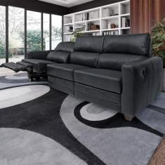 Sofá Sala de Cinema Elétrico Maldivas Reclinável Retrátil 4 Lugares 28