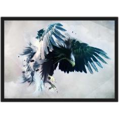 Quadro Decorativo Águia Ave Animais Decoração Com Moldura - Vital Quad