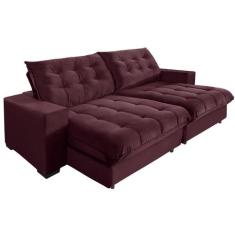 Sofá Califórnia Molas Ensacadas e Pillow Top 2,10m Vinho - Sofá Casa