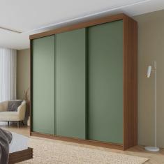 Guarda-roupa Casal 3 Portas de Correr Lisas Samambaia Cabecasa Madeiramadeira