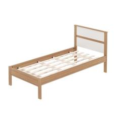 Cama Solteiro 96,7x92x196 cm Amêndoa/Branco Tecnomobili