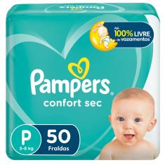 Fralda Pampers Confort Sec P 50 Unidades