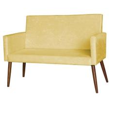 Sofá 2 Lugares Namoradeira Sala de Estar Oferta - King Lar, Amarelo