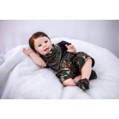 Bebê Reborn Menino  Realista Fio A Fio Com Enxoval - Mundo Azul e Rosa