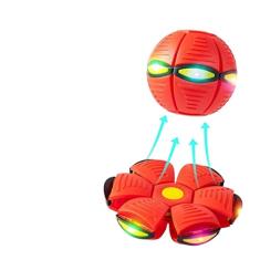 Bola mágica de deformação do pires voadores, bola de pisar TikTok pode ser esmagada bola quicando infantil brinquedo vermelho rede para ambientes externos