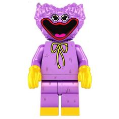 Boneco Blocos De Montar Huggy Wuggy Lilás Poppy Playtime