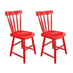 Conjunto com 2 Cadeiras Espanha Vermelho