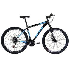 Bicicleta Aro 29 Gta Start Alumínio 27v K7 Freio a Disco Mecânico Garfo com Suspensão - Preto\Azul