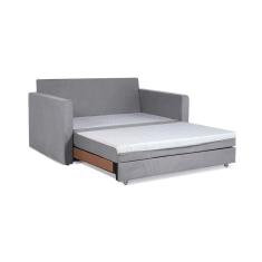 Sofá Cama Castor Casal Salerno Max Suede Cinza