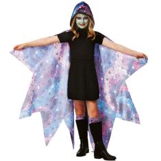 Capa Halloween Infantil Galáxia Fantasia de Bruxa Feiticeira