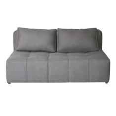 sofá 2 lugares modular soho linho cinza