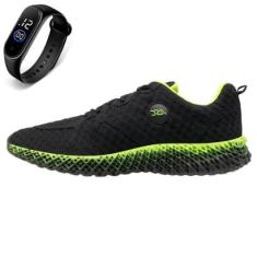 Tênis Masculino Cross Academia Caminhada Leve e Resistente + Relógio-Masculino