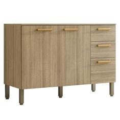 Balcão Gabinete para Pia com Tampo 120cm Urban K02 Freijó - Mpozenato