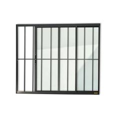 Janela Confort 2 Folhas com Grade Vidro Liso 100cm X 100cm Brimak