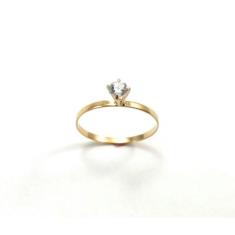 Anel de ouro 18k solitário - aro único - Elegancy Joias, 14