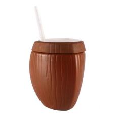 Copo Coco Marrom com Canudo unidade - Injetemp