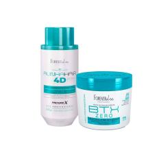 AlinhaHair 4D Real 300g + Máscara Vol Zero Forever Liss 250g