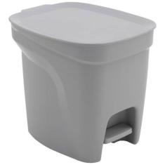 Lixeira 7L Polipropileno Cinza Aço Galvanizado 92 92851210