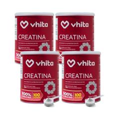 Creatina 300g Pura Monohidratada 100 doses Vhita 4 unidades