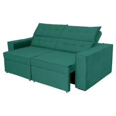 Sofá Austrália 3,00m 5 Lugares Retrátil E Reclinável D35 - Verde