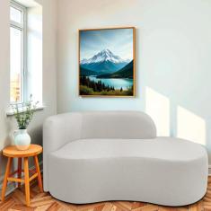 Divã Recamier Orgânico Tokyo 200cm Lado Direito Bouclé - Doce Sonho Mó