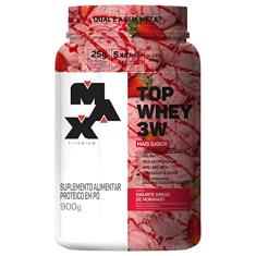 Max Titanium Top Whey 3W - 900G Iogurte Grego De Morango -