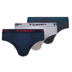 Kit Com 3 Cuecas Slip Algodão - Torp, Sortido, G