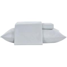 Jogo de Cama Lençol Casal Jolitex Toque De Seda 300 Fios 4 Peças, Cinz