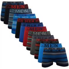 Kit 10 Cuecas Boxer Microfibra Men Sem costura
