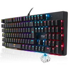 Teclado Mecânico Gamer Switch Blue Led Rgb 7 Cores Rainbow 12 Funções Anti Ghosting Abnt2 Usb para Pc Computador Notebook Mac