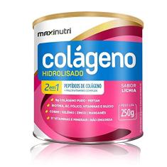 MaxiNutri Colágeno Hidrolisado 2 em 1 Zero (250G) - Sabor Capuccino, multi-colored, Tamanho único
