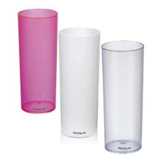 Kit 3 Copos Tubo - 3 Cores Acrílico Ps - Krystalon