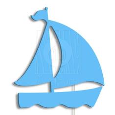 Luminária Abajur Parede Barco Madeira G9 30cm Decoração Bebê - Madelum