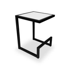 Banqueta Banco Baixo Rochester Cozinha Área Gourmet Preto e Branco - G